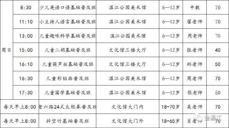 温江区市民文化艺术培训学校秋季班免费开课啦！12个门类30个科目，总有一款适合你
