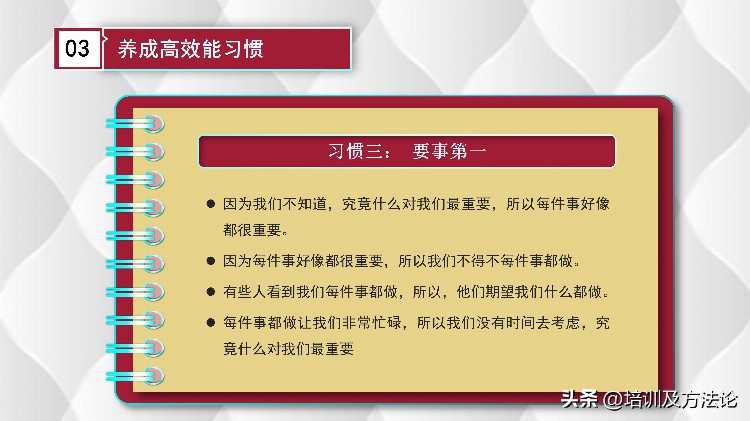 职场素养和高效能习惯培训