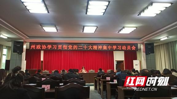 湘西州政协机关召开党的二十大精神集中学习动员会