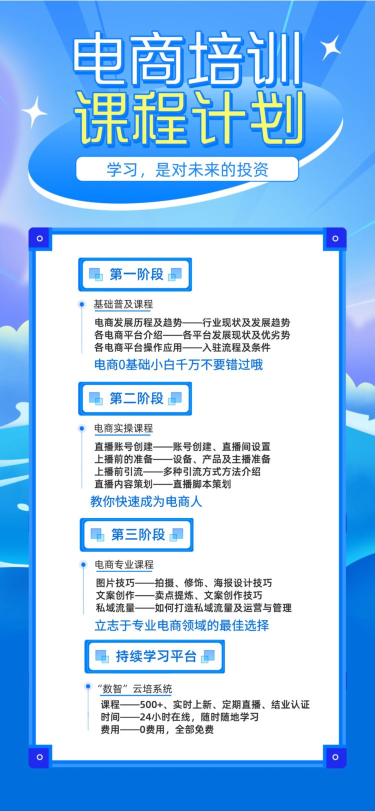 想做电商、开直播？免费培训！速来报名！