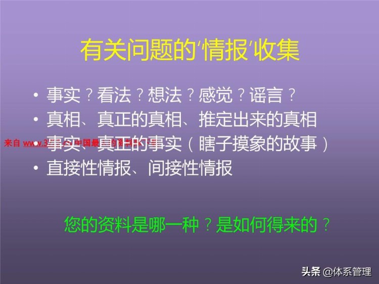 「体系管理」培训课程--提高分析解决问题的技能 (ppt 83页)