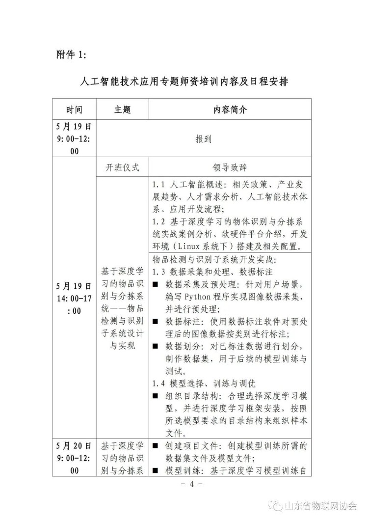 【协会通知】关于举办人工智能技术应用专题师资培训的通知