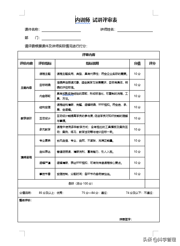 集团公司从0-1搭建内训师体系培养设计方案