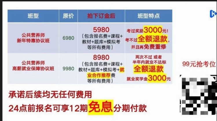 0元学还能高薪就业？当心“营养师培训”套路你