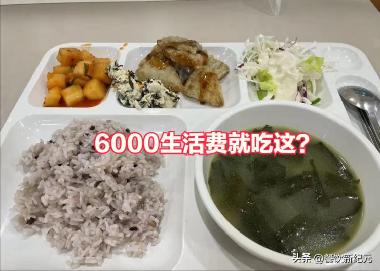 表妹晒韩国学校伙食，舅妈看后不淡定了：给你的6000生活费呢？