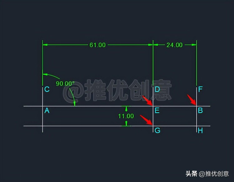 “相切、相切、半径”方式绘制圆 CAD 制图 AutoCAD 实战教程 工程制图