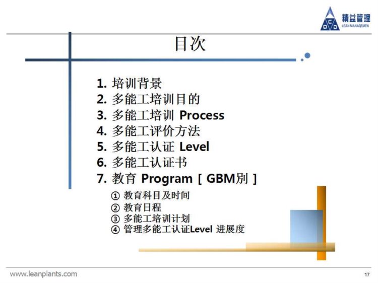 精益班组：精益生产需要高素质人才，多能工人才的培训方案来了！