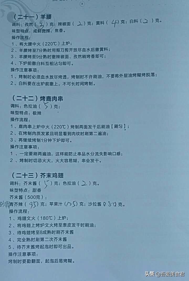 冰城串吧烧烤全套内部培训资料，刘师兄花大价钱学到的秘方