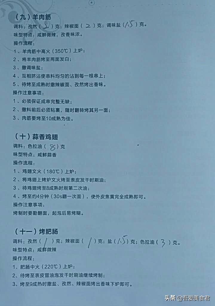 冰城串吧烧烤全套内部培训资料，刘师兄花大价钱学到的秘方