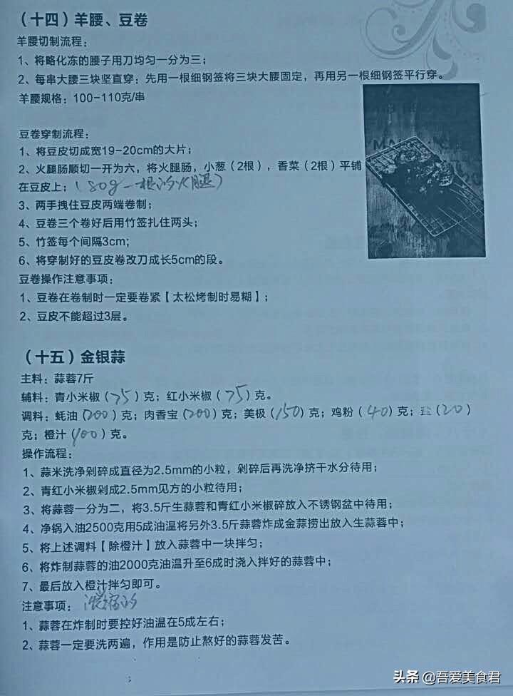 冰城串吧烧烤全套内部培训资料，刘师兄花大价钱学到的秘方