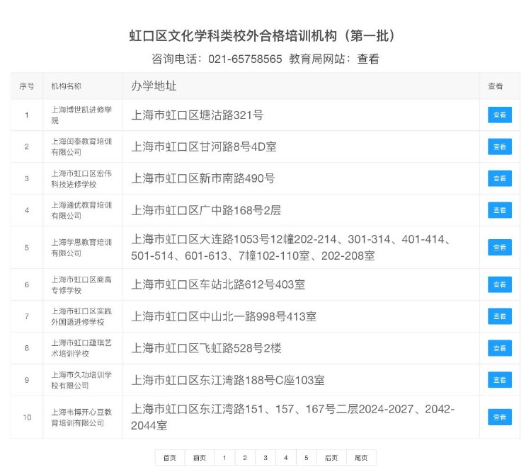 附名单！给娃报班“白名单”来了！上海公布首批900家合格的文化学科类校外培训机构名单
