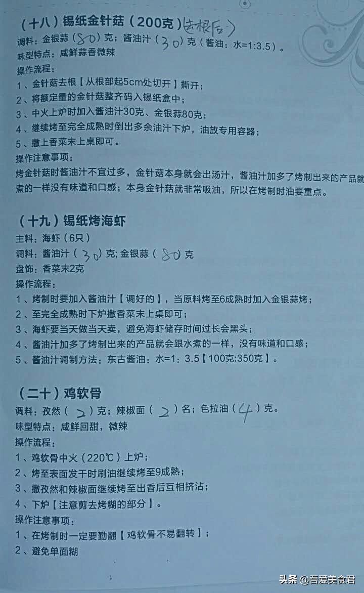 冰城串吧烧烤全套内部培训资料，刘师兄花大价钱学到的秘方