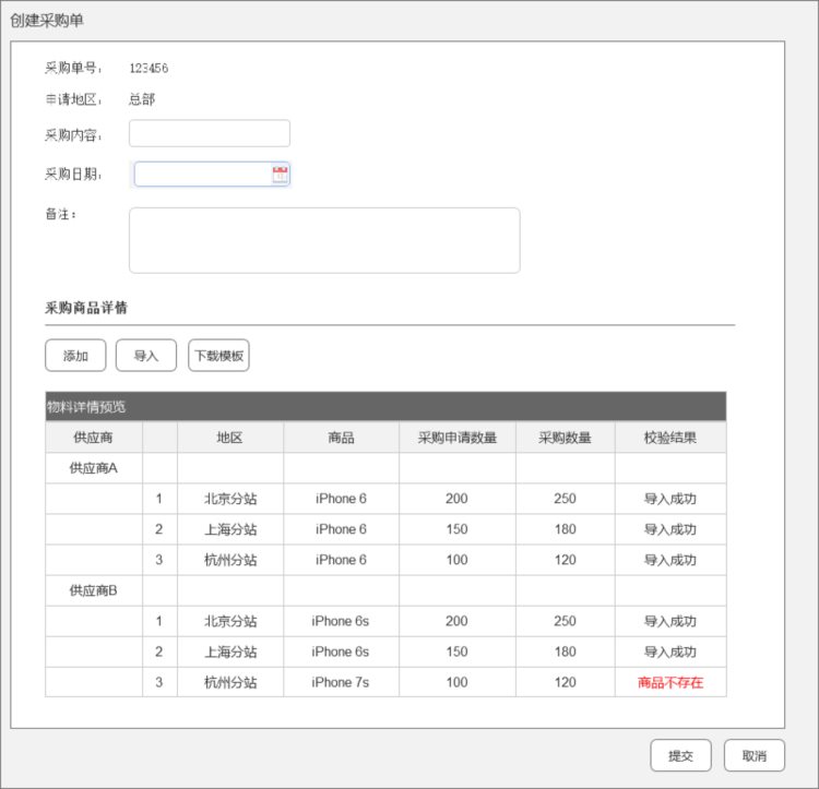 电商O2O后台供应链系统实操记录——采购模块