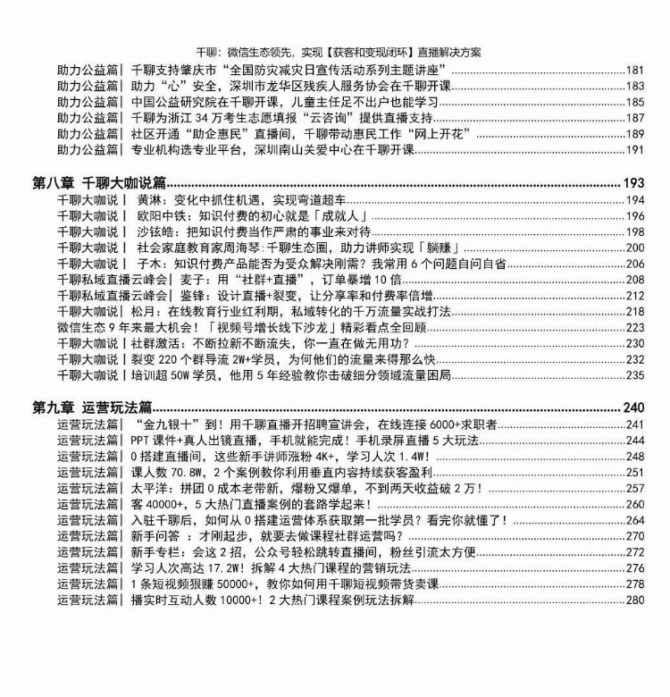 千聊100个讲师经典案例库「288页完整版」