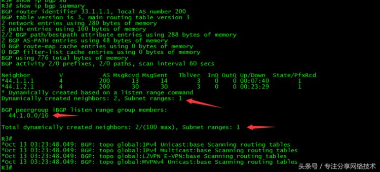 思科CCNP CCIE-31-BGP 动态邻居和通告路由配置及详解