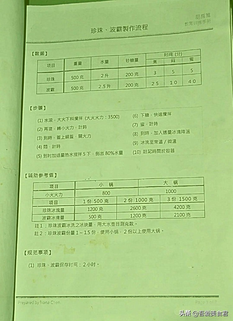 某知名连锁奶茶店内部训练手册，花了不少钱才弄到手的