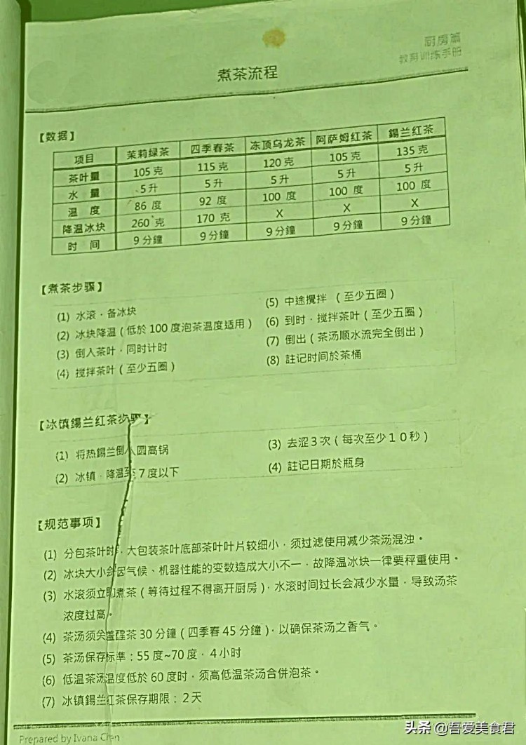 某知名连锁奶茶店内部训练手册，花了不少钱才弄到手的