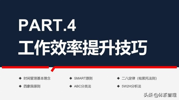 「体系管理」管理者工作能力与效率提升学习培训课程PPT教材