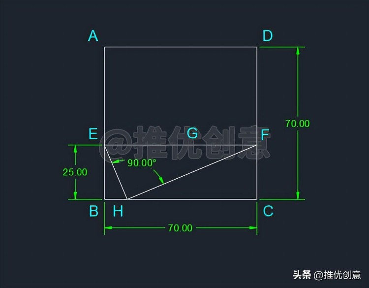 利用几何知识绘图 工程制图 autocad 机械制图 cad教学 cad画图教程