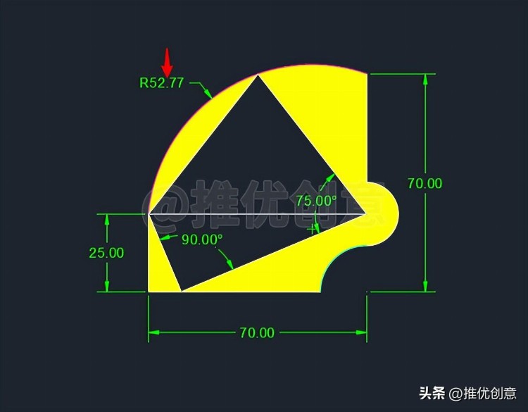 利用几何知识绘图 工程制图 autocad 机械制图 cad教学 cad画图教程