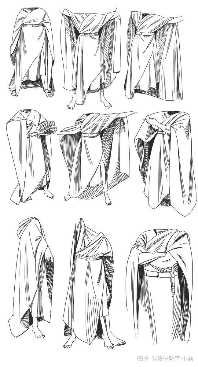 「教程」漫画线绘的衣褶布料处理方法，专业漫画培训课程