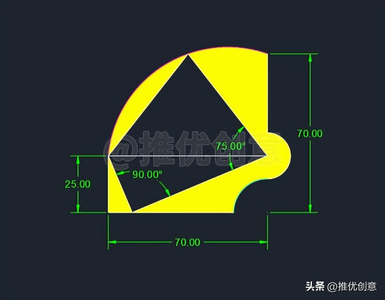 利用几何知识绘图 工程制图 autocad 机械制图 cad教学 cad画图教程