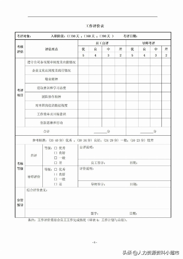 「培训与开发」员工试用期管理手册