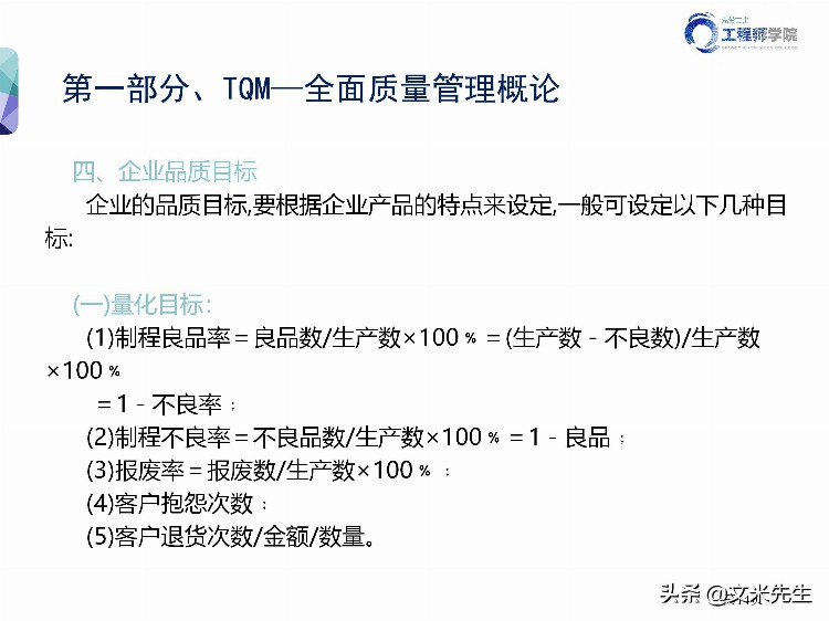 华为质量管理专家分享：140页全面质量管理TQM培训教材，专业完整