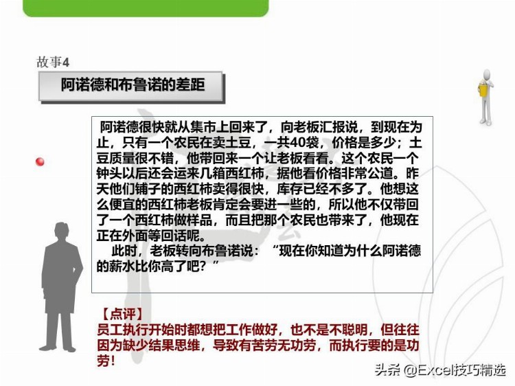 10个小故事，10个执行力要点点评，22页PPT，拿走可当培训素材