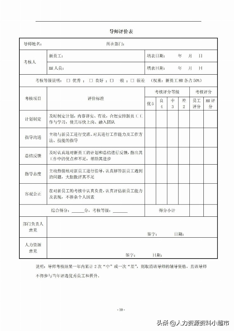 「培训与开发」员工试用期管理手册