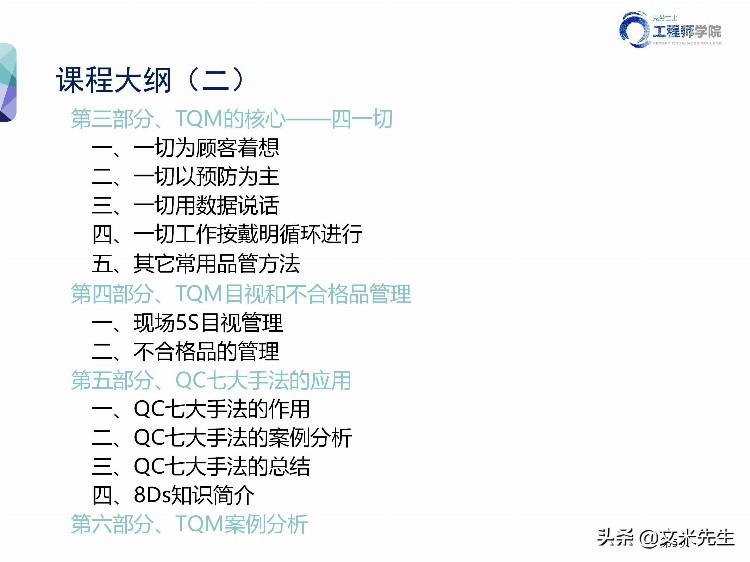 华为质量管理专家分享：140页全面质量管理TQM培训教材，专业完整