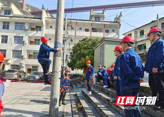 国网湘西乾州供电支公司：开展登杆实操培训 提升员工技能水平