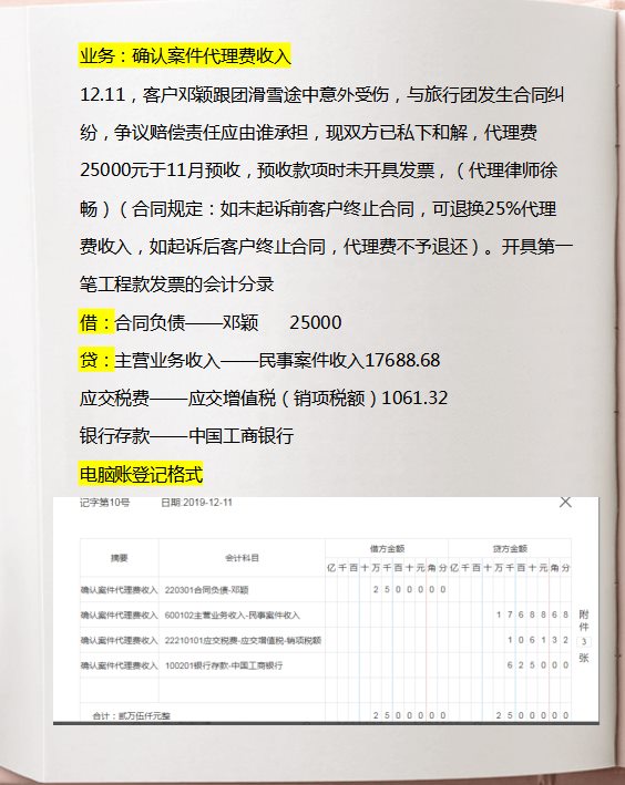 律师事务所的会计账务能有多难！这45笔业务实操，学会能立马上手