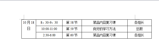 「厨政」餐厅厨房部员工培训计划