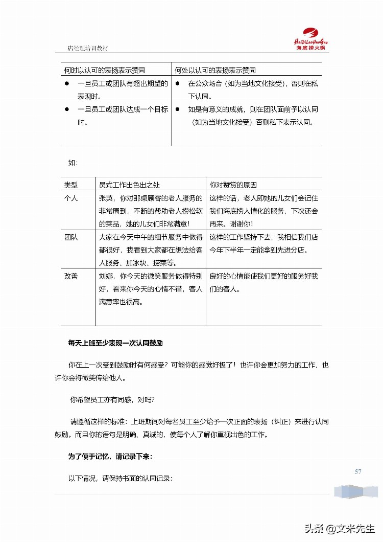 海底捞运营总监分享：139页海底捞店长培训手册（经典），干货