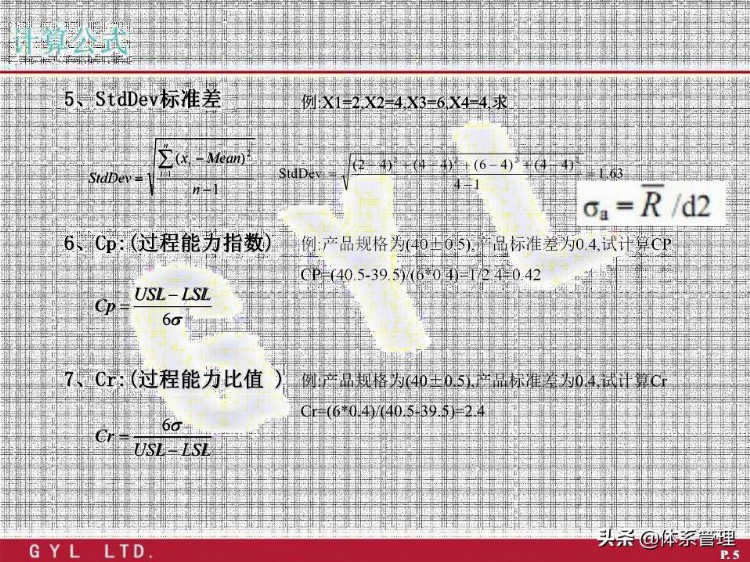 「体系管理」 SPC公式