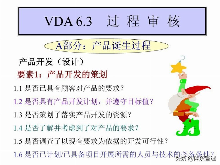 「体系管理」 VDA6.3培训教材PPT