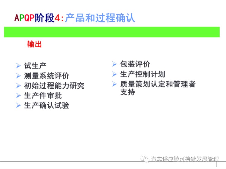 干货 | 经典APQP培训教材