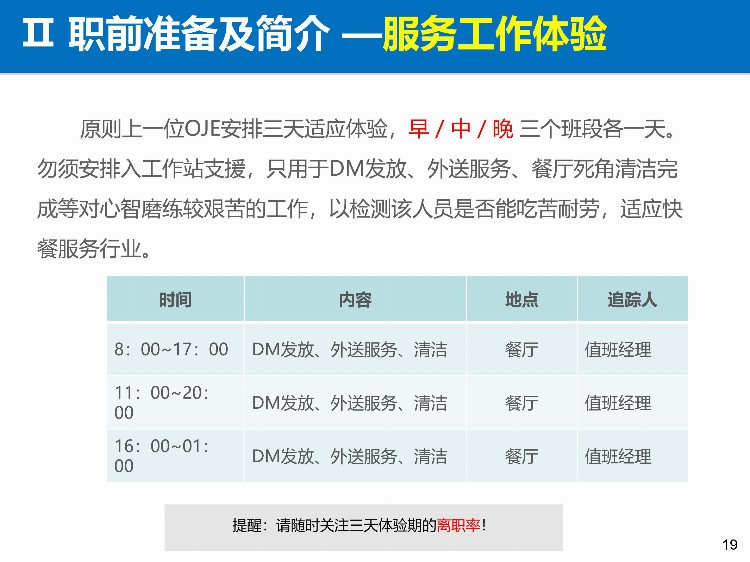 「培训」某餐饮连锁企业储备干部90天培训方案