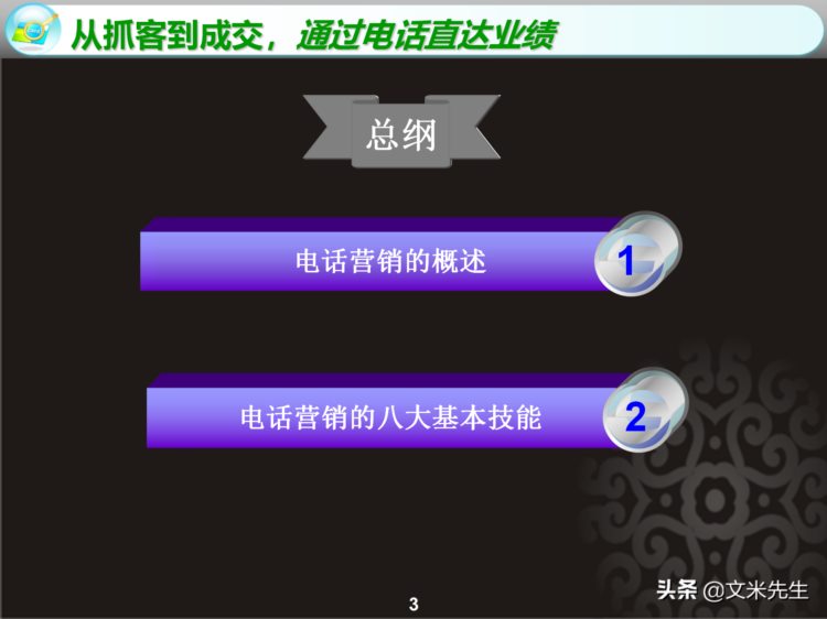 电话营销八大基本技能：35页电话销售培训课件，系统方法步骤