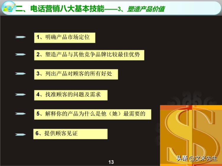 电话营销八大基本技能：35页电话销售培训课件，系统方法步骤