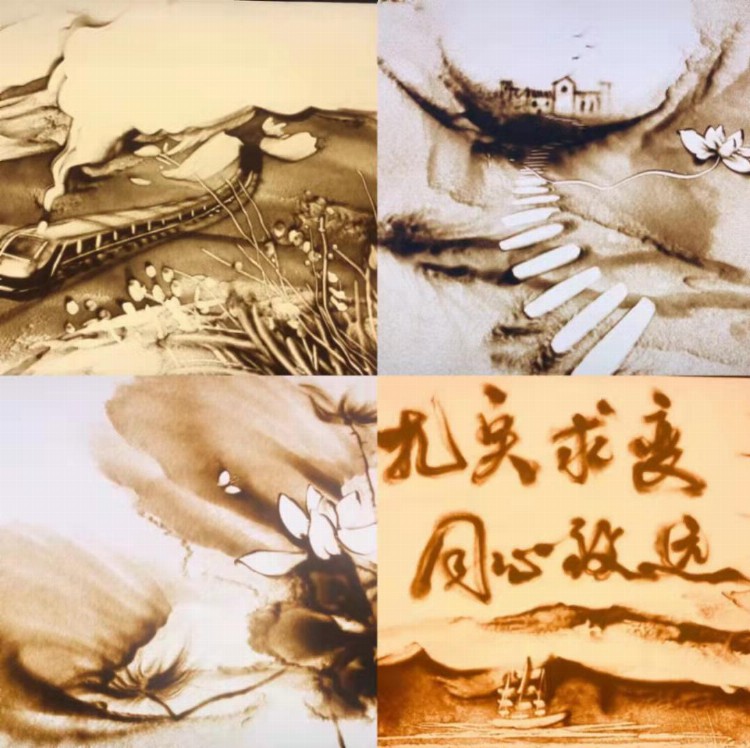 馨壹沙画工作室在地铁3号线和8号线客村站，广州学沙画找馨壹