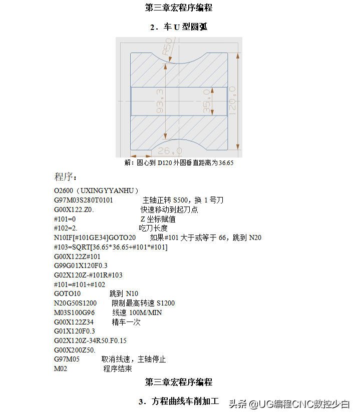 宏程序！数控车床宏程序实例大全，案例分析