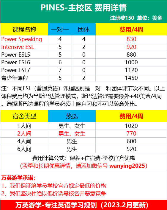 【碧瑶学校】PINES-Main校区-当前最受欢迎的ESL学校之一