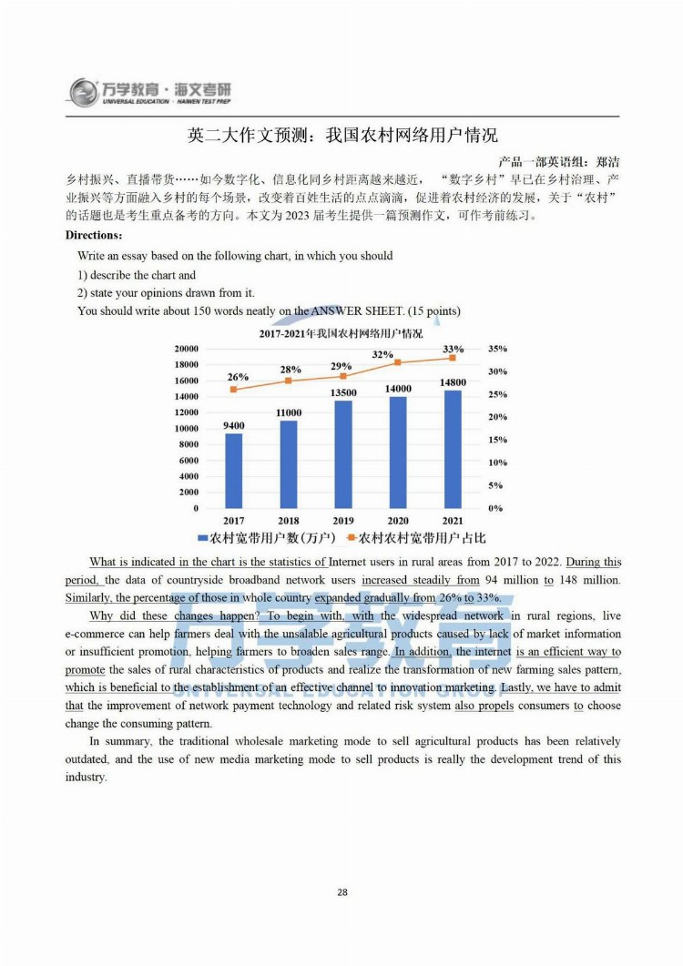 23届考研英语押题预测（二）