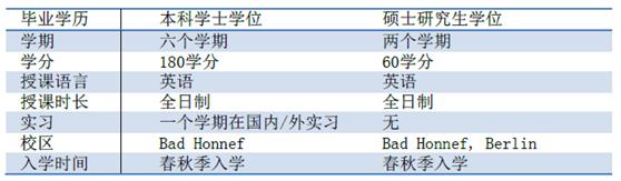 德国巴特洪内夫国际应用技术大学（IUBH）-针对高中毕业生