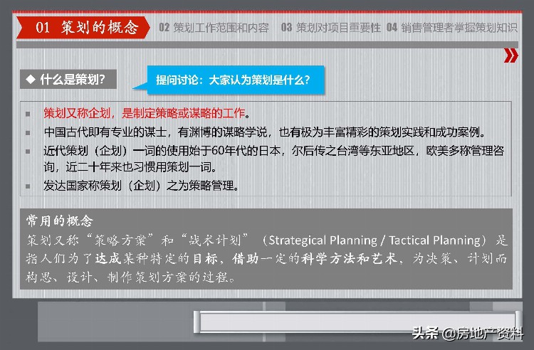 标杆地产集团 营销策划 2020房地产策划基础知识培训