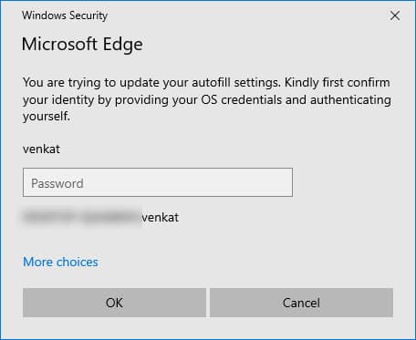 微软Edge新增密码自动填充功能的操作系统认证安全层