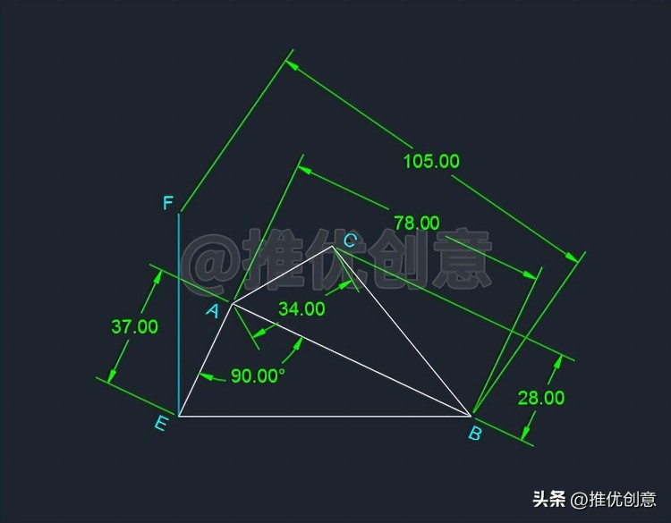 借助圆确定关键点绘图 CAD 制图 AutoCAD 实战教程 机械制图 工程制图