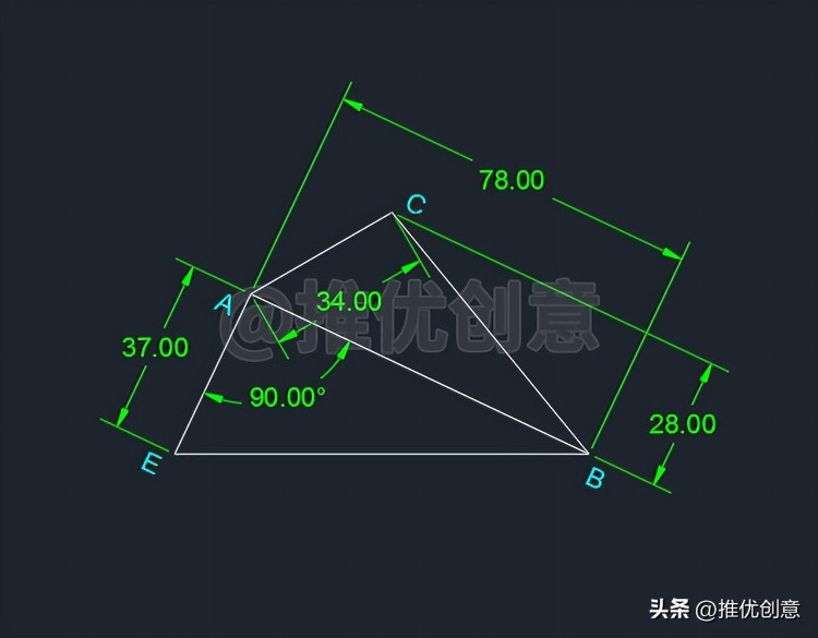 借助圆确定关键点绘图 CAD 制图 AutoCAD 实战教程 机械制图 工程制图